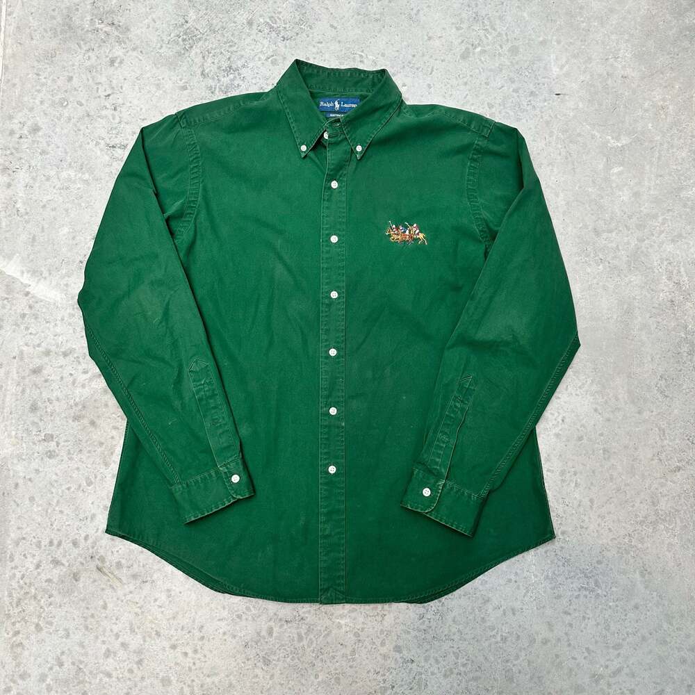 Vintage Polo Ralph Lauren Triple Pony Button-Up Shirt - XL